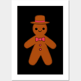 Gingerbread Man With Hat Posters and Art